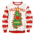 thumbnail image 1 of Jersey de gran tamaño para hombre, sudaderas falsas de dos piezas, chándal de cuello redondo para pareja, ropa de calle de Navidad y otoño, 1 of 4