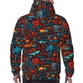 thumbnail image 7 of Lsque Doodle Barbeque Pattern Casual Men's Hoodie,Hooded Sweatshirt with Kangaroo Pocket,Pullover Hoodie-XX-Large, 7 of 7