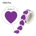 thumbnail image 2 of Uxcell Heart Shaped Sticker 1 Inch Self Adhesive Love Label for Valentine Day, Dark Purple 1000 Pcs, 2 of 6
