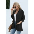 thumbnail image 5 of HOWCOME Cardigans for Women, Casual Lightweight, 3/4 Sleeve Open Front Cardigan Sweaters,Female, Large, Black, 5 of 9