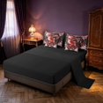 thumbnail image 3 of Manfei Vintage Dragon Animals 7 Pieces Full Size Bedding Sets,Plant Floral Full Size Bed in a Bag,Red Black,Black Reversible, 3 of 6