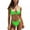 Green, variant on Plus size Swimsuits Women Two Pieces Bikini Set Solid Padded Push Up Swimwear Swimsuit Green L(L)
