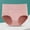 Light Pink, variant on 6 Pack Women's Underwear Solid High Waist Plus Size Period Pure Full Coverage Panties