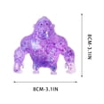 thumbnail image 3 of Gel Stress Balls Cute Gorilla Shape Design Decompression Doll Sweet Color Starry Glitter Stretchy Elastic Body Hand Exercise for Home Desk, 3 of 7
