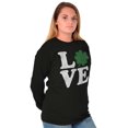 thumbnail image 4 of St Patrick's Day Shamrock Love Women's Long Sleeve T Shirt Brisco Brands L, 4 of 6