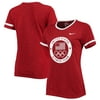 Team USA Nike Women's Slub Fan Ringer Performance T-Shirt - Heathered Red