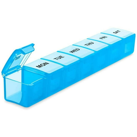 Peggybuy 7 Days Weekly Medicine Box Non-toxic Pill Box Capsule Tablet Storage Holder