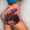 thumbnail image 4 of Fotbe Delicate Pink Carnations A Seamless Shorts, Womens Workout Shorts High Waist Stretch Booty Short for Gym/Yoga/Running/Biking-Large, 4 of 9