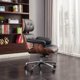 thumbnail image 3 of Leather Office Chair Gaming Vanity Bedroom Ergonomic Comfortable Office Chair Study Arm Sillas De Escritorio Room Furniture My Lux Decor Round, 3 of 9