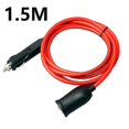 thumbnail image 1 of Cable de extensión para encendedor de cigarrillos de coche 12v 24v 10a 3,6/1,5 m socket estilismo cable cargador enchufe hembra accesorios para coche 1,5 Meteraespa,11 Afortunado Sencillez, 1 of 4