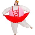 thumbnail image 1 of Disfraz Hinchable de Sumo - Disfraz Hinchable Insólito - Calidad Premium - Talla Adulto - Poliéster - Cómodo de Usar - Resistente - Sistema de Inflado Incluido (Correas de Ballet) ER, 1 of 4
