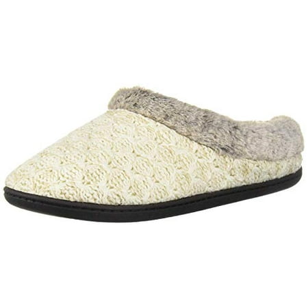 dearfoams women's quilted fleece clog memory foam slipper