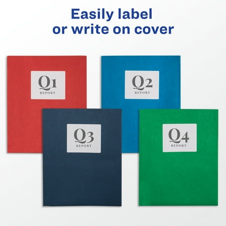 Two Pocket Folders, Holds up to 40 Sheets, 25 Blue Folders (47985)