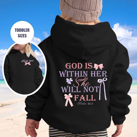 Girls' Fashion Hoodies Cozy Letter Print Hooded Long Sleeve Pullover Top with Pocket Casual Wear Sweatshirts for Girls Black 4 Years-5 Years