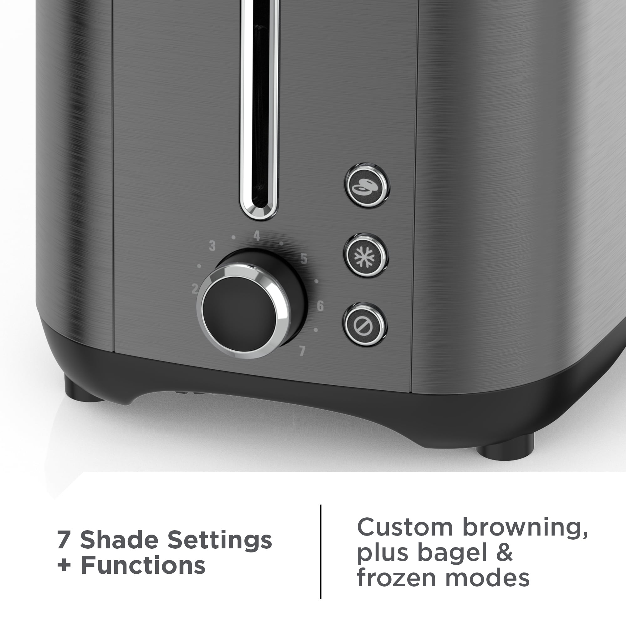 BLACK+DECKER 2-Slice Rapid Toaster, Black Stainless Steel with Removable Tray