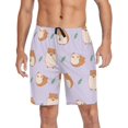 thumbnail image 6 of Cute Hamster Pattern Guinea Pig Cavy Animal Mens Pajama Pants Shorts Sleepwear Lounge Men's Pajama Bottoms Gift for Family, 6 of 7