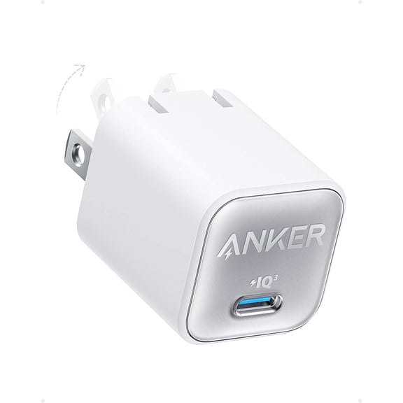 Restored Anker USB C GaN Charger 30W Adapter Nano 3 PIQ 3.0 Fast Charging Foldable ,Aurora White (Refurbished)