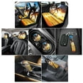 thumbnail image 2 of Renewold Hawaiian Palm Tree Gold Blue Car Seat Covers for Front Rear Full Set Auto Keychain Headrest Cover Coasters Handbrake Cover Gear Shift Cover Universal Fit SUV Truck Vans, 2 of 7