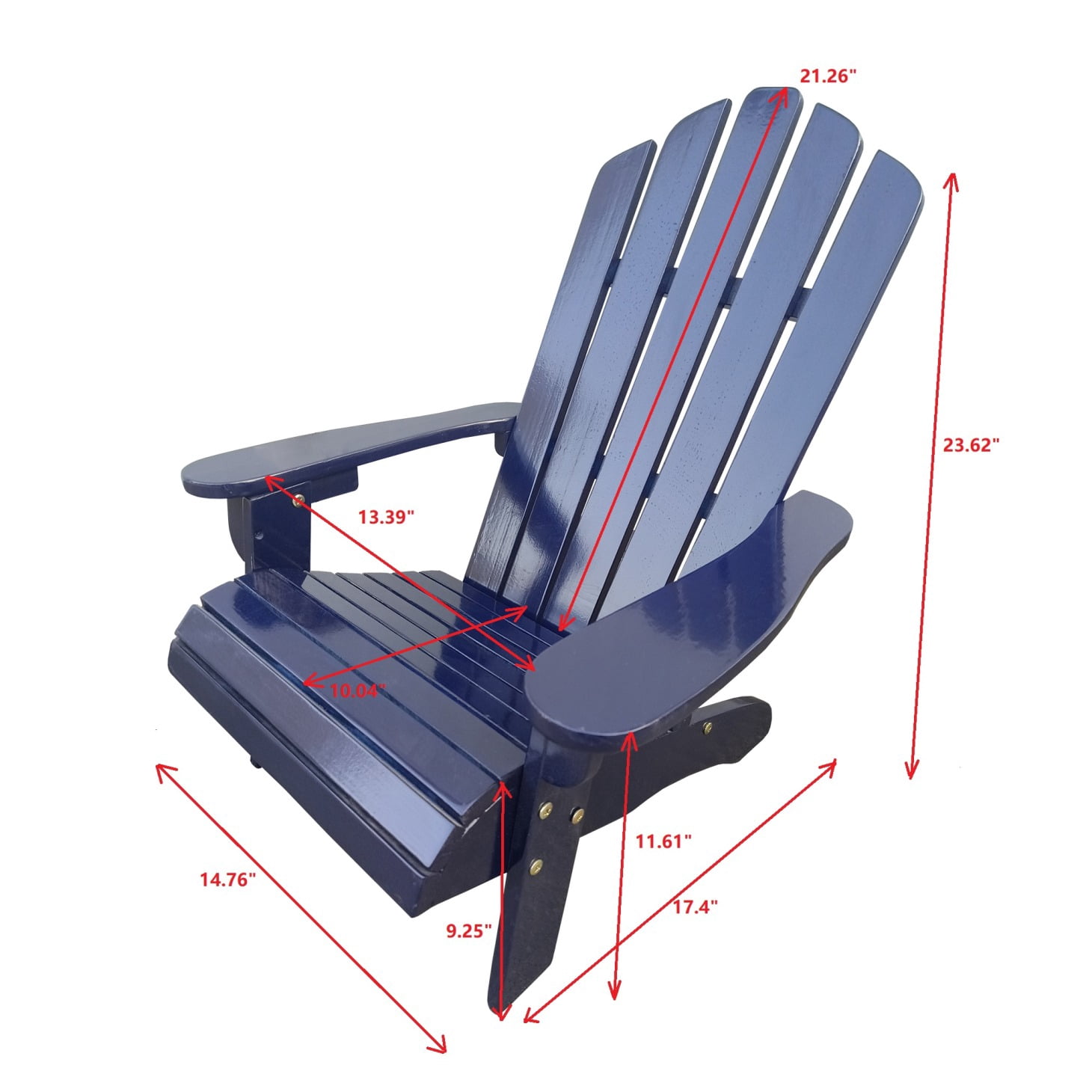 Kids Patio Chair Outdoor Furniture, Adirondack Chair with Armrests and High Slat Backrest, Wood Accent Lounge Chair for Garden Backyard Porch Outdoor, Easy to Assembly