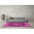 thumbnail image 3 of Ahgly Company Indoor Square Medallion Pink Traditional Area Rugs, 3' Square, 3 of 4