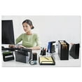 thumbnail image 4 of Artistic Metal Vertical Paper Organizer with 3 Compartments, Black, ART20009, 4 of 9