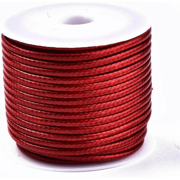 1 Roll 10m 1.5mm Waxed Polyester Cords Bead Thread Waxed Polyester Cords Stringing Materials for DIY Bracelets Necklace Beading Jewelry Making and Crafts