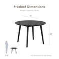 thumbnail image 4 of Furniture of America Rusenta Solid Wood 42-inch Round Dining Table, Black, 4 of 11