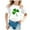 White, variant on WhouRiu Toddler Girl' T Shirts Paddy'S Day Clover Print Short Sleeve T Shirt Child Summer Casual Tops Black,Sizes 3-4