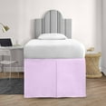 thumbnail image 5 of 50 Inch Drop Twin XL Size Dorm Bed Lavender Solid Bed Skirt Lightweight Pleated Pattern Split Corner Premium Hotal Quality With Flexible Elastic & Fade Resistent, 5 of 6