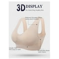 thumbnail image 4 of 3pcs/Set Women Sexy Genie Bra with Pads Seamless Push up Bra Plus Size XXXXL Underwear Wireless Bra Black/White/Nude, 4 of 5