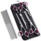 thumbnail image 1 of Kit de tijeras para perros de acero 4cr Less Ging con punta redonda de seguridad, kit de recortadora para mascotas con revestimiento de Tium para servicio, 1 of 5