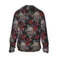 thumbnail image 3 of Easygdp Skull and Red Roses Lightweight Long Sleeve Sun Shirt Sports long-Sleeved Sun Protective Clothing, Quick Drying Breathable - Small, 3 of 9