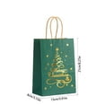 thumbnail image 3 of Darzheoy 12Pcs Christmas Kraft Gift Bags Portable Shopping Bags Tote Bags Stamping Christmas Paper Bags Party Gift Wrapping Bags, 3 of 6