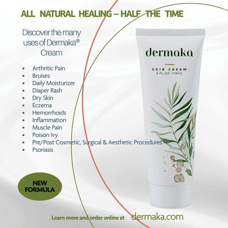 Dermaka All-Natural Skin Cream, Moisturizing Lotion, Arnica