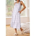 thumbnail image 4 of Ekouaer Women's Nightgowns Long Sleeveless Night gown with Pockets Soft Ladies Nightdress, 4 of 7