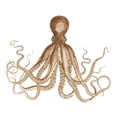 thumbnail image 3 of CafePress - Brown Octopus White T Shirt - Men's White Classic Cotton T-Shirts, 3 of 4