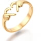 thumbnail image 1 of 2 Anillos de puño con forma de corazón chapados en oro de 18 quilates, anillos abiertos, anillos personalizados para nudillos, joyería delicada y moderna para mujer, talla 6 (16,7 mm)., 1 of 4