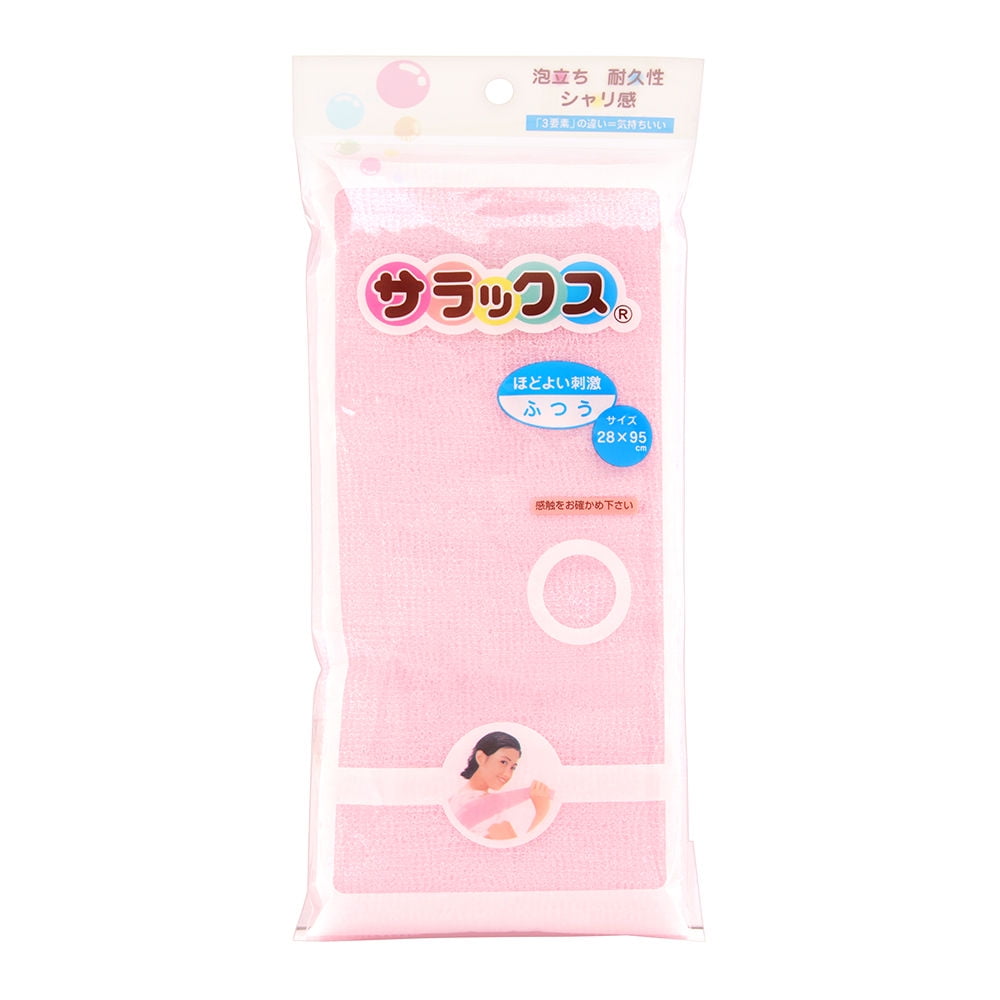 Salux Nylon Beauty Skin Wash Cloth/Towel Made in Japan 1 Cloth Pink