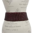 thumbnail image 3 of Women's 3 1/4" Wide Tapered Braided Woven High Waist Leather Belt, 3 of 4