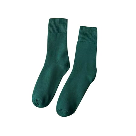 

Yinguo Women Autumn And Winter Thickened Warm Solid Color Socks Multicolor Mid Tube Socks