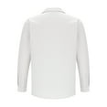thumbnail image 5 of JUSLIO Button-Up Long Sleeve T Shirts for Men Casual Solid Tops Fashion Long sleeve Collar Tops White L, 5 of 8