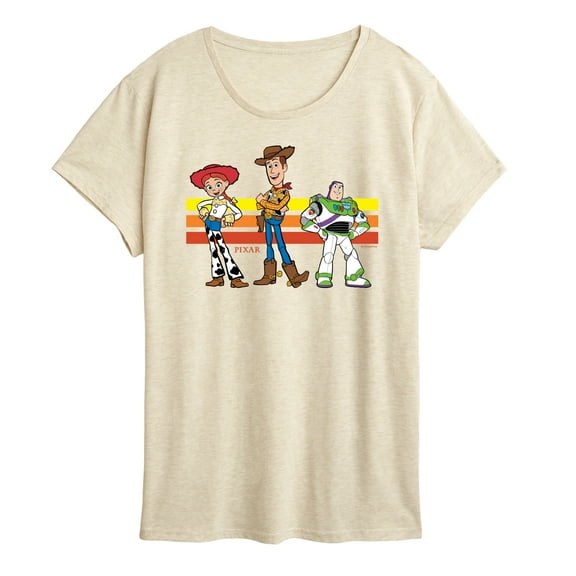 Toy Story 4 - Buzz, Woody, And Jessie - Women's Short Sleeve Graphic T-Shirt