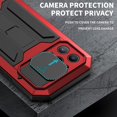 thumbnail image 5 of for iPhone 13 Pro Case,Aluminum Metal Silicone Built-in Kickstand Shockproof Military Heavy Duty Sturdy Protector Cover Rugged Metal Hard Case for iPhone 13 Pro 6.1 inch(Red), 5 of 8
