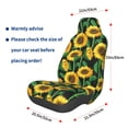 thumbnail image 3 of Wukai Sunflower 1 Full Set Car Seat Covers with Soft Padding Universal Auto Front Seats Protector and Cushion Mat, 3 of 5