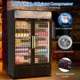 thumbnail image 5 of Garvee 25 Cu.ft Commercial Display Refrigerator with 2 Glass Door,Merchandiser Display Fridge with LED Light,Adjustable Shelves & Drink Organizers,Black, 5 of 8