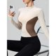 thumbnail image 3 of Chaqueta de manga larga para mujer, top deportivo informal ajustado con cuello levantado y cremallera en la cintura, novedad de otoño, 2024, 3 of 6