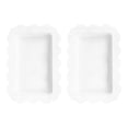 thumbnail image 1 of 2Pcs Plastic Snack Plate European Style Dish Delicate Dessert Plate Desktop Decor (White), 1 of 8