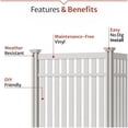 thumbnail image 3 of Enclo Privacy Screens EC18016 4ft H x 3.6ft W Hartford White Vinyl No-Dig Outdoor Privacy Screen Kit, Perfect to Conceal Air Conditioning Units Trash Bins (3 Panels), 3 of 9