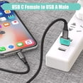 thumbnail image 4 of USB to USB C Adapter 2 Pack,Type C Female to A Male Cable Connector for Apple iWatch Watch Series 7 SE,iPhone 11 12 13 Pro Max,Airpods,iPad 8 8th 9 9th Air 4th 5th Mini 6th Generation Gen, 4 of 7