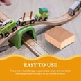 thumbnail image 3 of Dosaele 6pcs Toy Train Bridge Risers Wooden Level Bridge Support Wood Train Track Accessories, 3 of 6